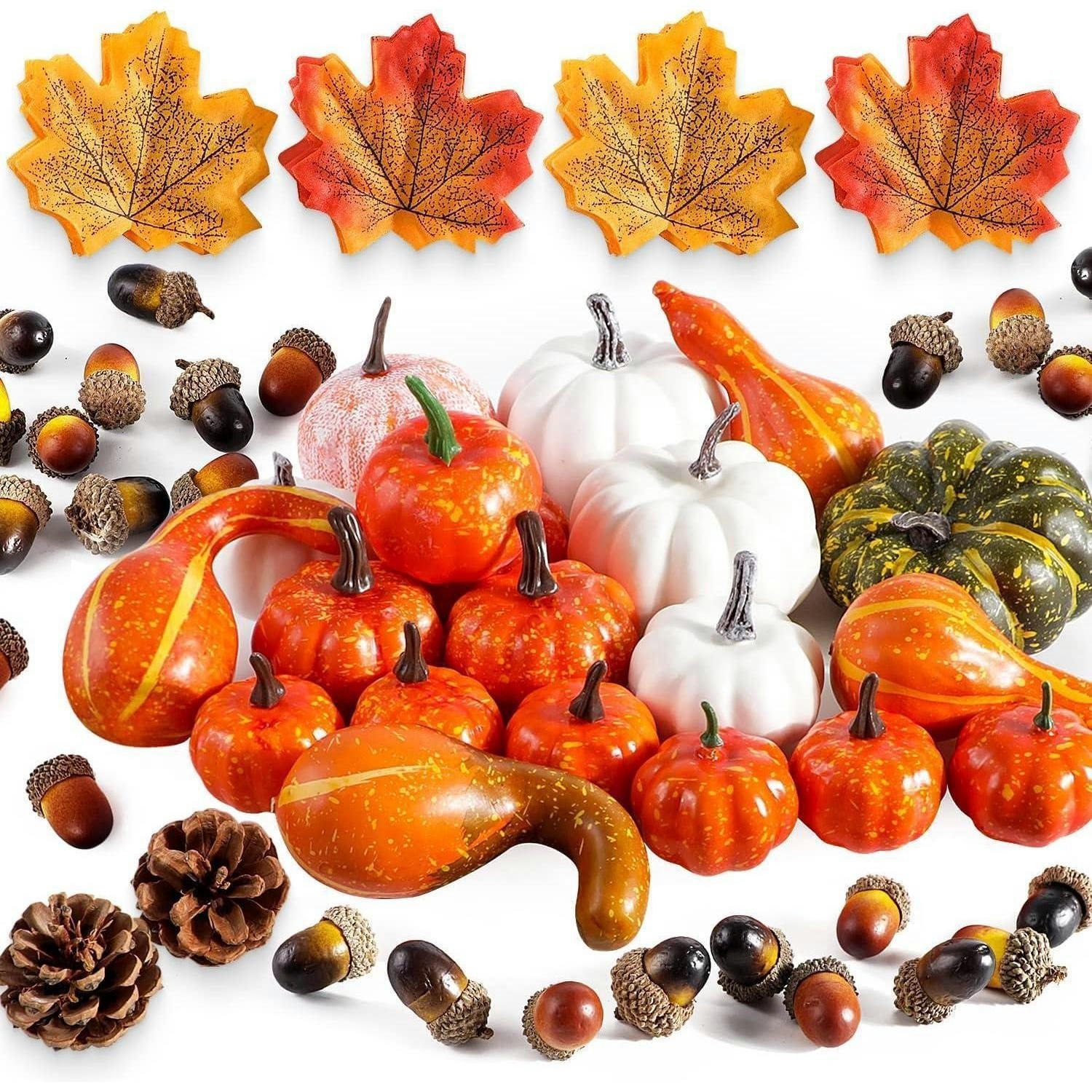 DEKO-SET Herbst 102-teiliges Set - Multicolor, Kunststoff (10cm)