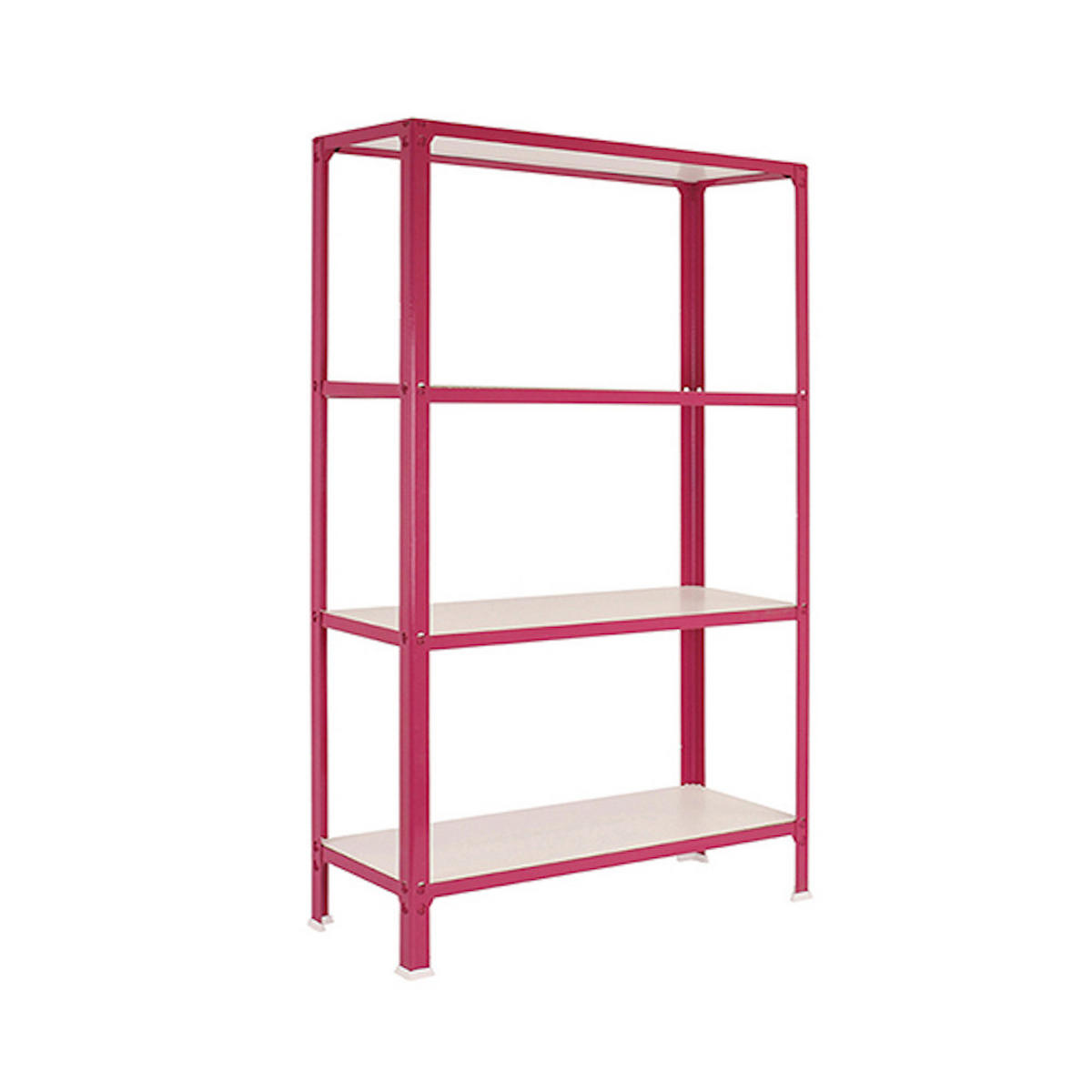 WOHNREGAL LIVING KOALA WOOD mit 4 Fachböden | HxBxT 160x100x30cm | Fachlast 150kg | Rosa/Weiß - Rosa, Metall (100/160/30cm) - PROREGAL
