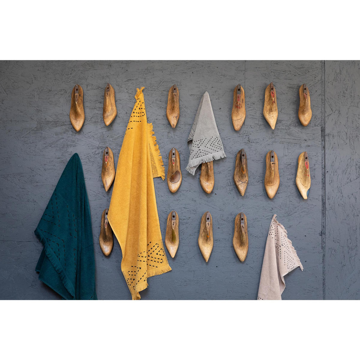 BADETUCH Julia petrolgrün 90 x 150 cm - Dunkelblau, Textil (90/150cm) - Vivaraise