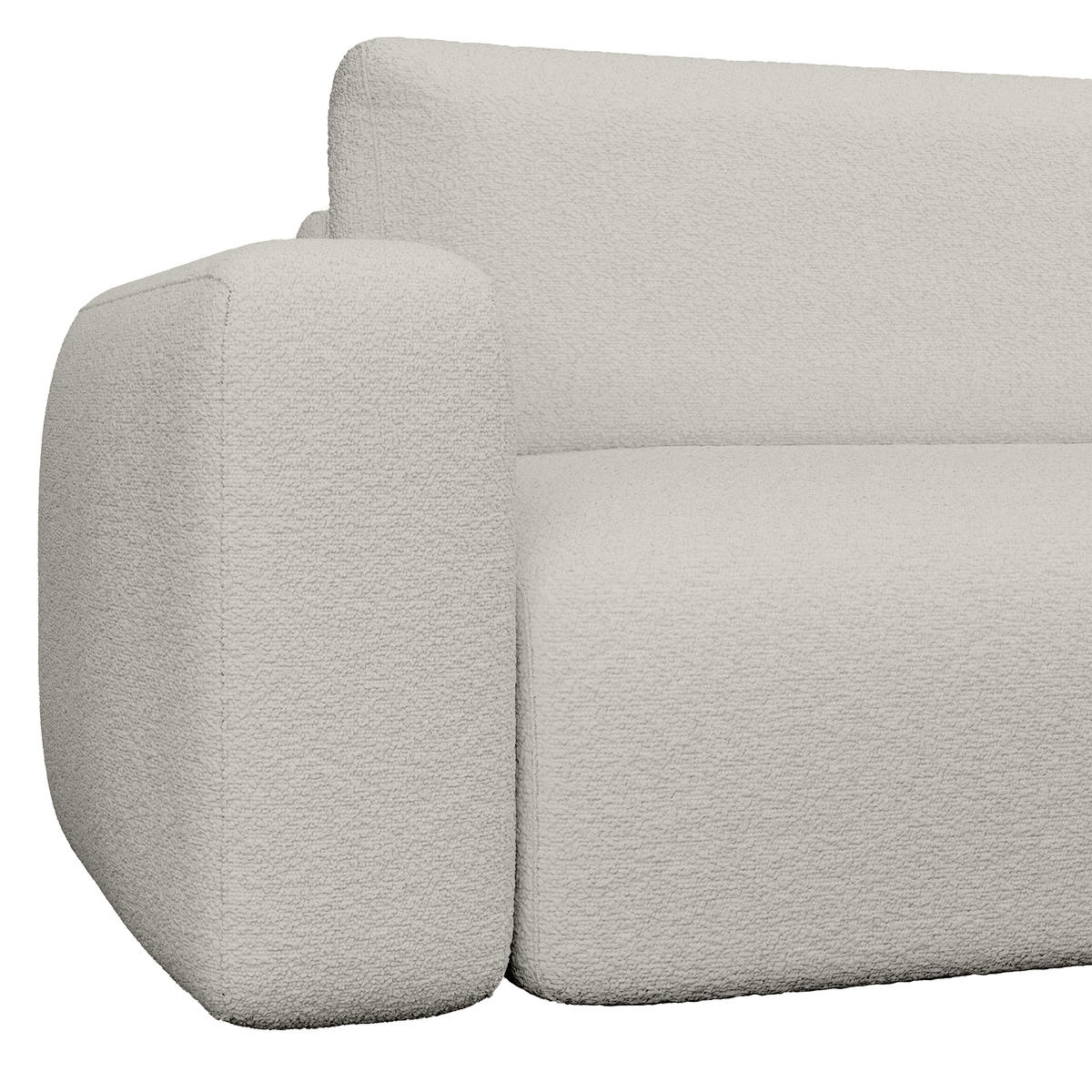 ECKSOFA TALW L mit Schlaffunktion, Hellgrau - Hellgrau, Textil (294/185cm) - Fedve