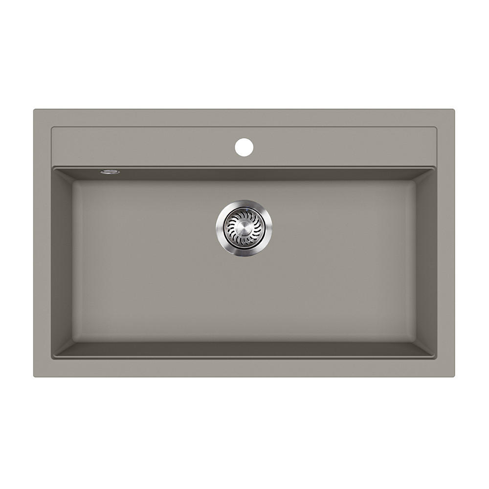 SPÜLBECKEN Sydney Beton 80 x 51 cm - Grau, Keramik (80/20/51cm) - Bergstroem