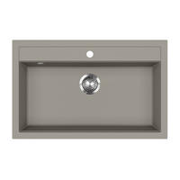 SPÜLBECKEN Sydney Beton 80 x 51 cm - Grau, Keramik (80/20/51cm) - Bergstroem