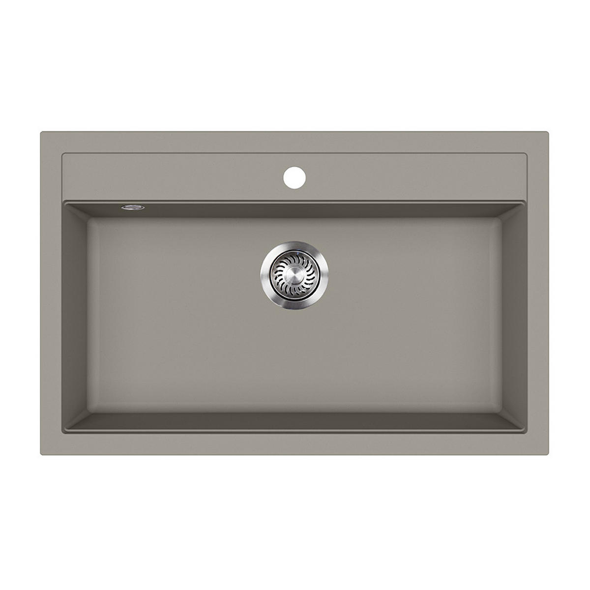 SPÜLBECKEN Sydney Beton 80 x 51 cm - Grau, Keramik (80/20/51cm) - Bergstroem