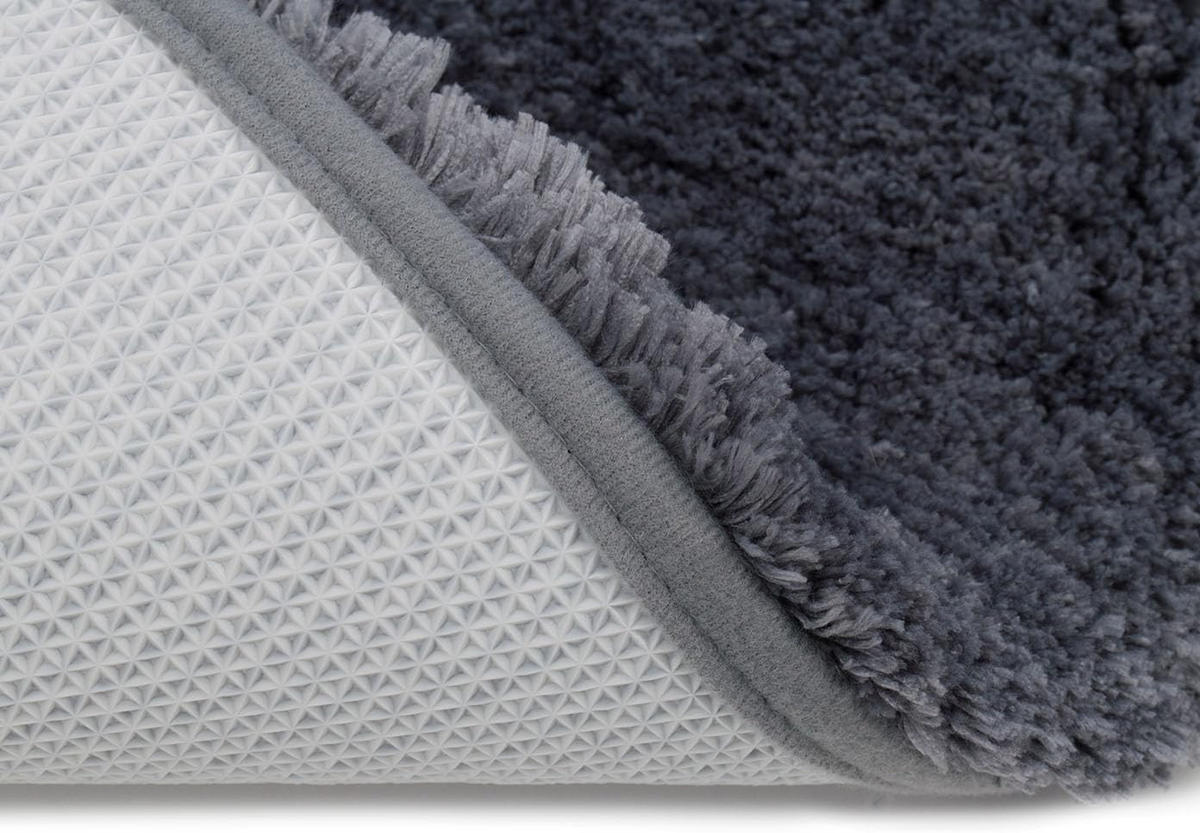 BADTEPPICH Deluxe ANTHRAZIT 70X120CM - Anthrazit, Textil (120/70cm)