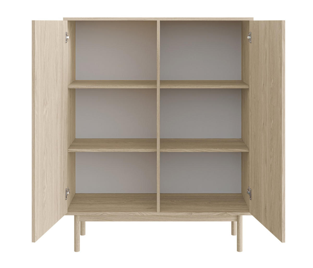 HIGHBOARD Neksto Eichenholzoptik 100 cm - Beige, Holz/Holzwerkstoff (100.2/124/40cm) - Selsey