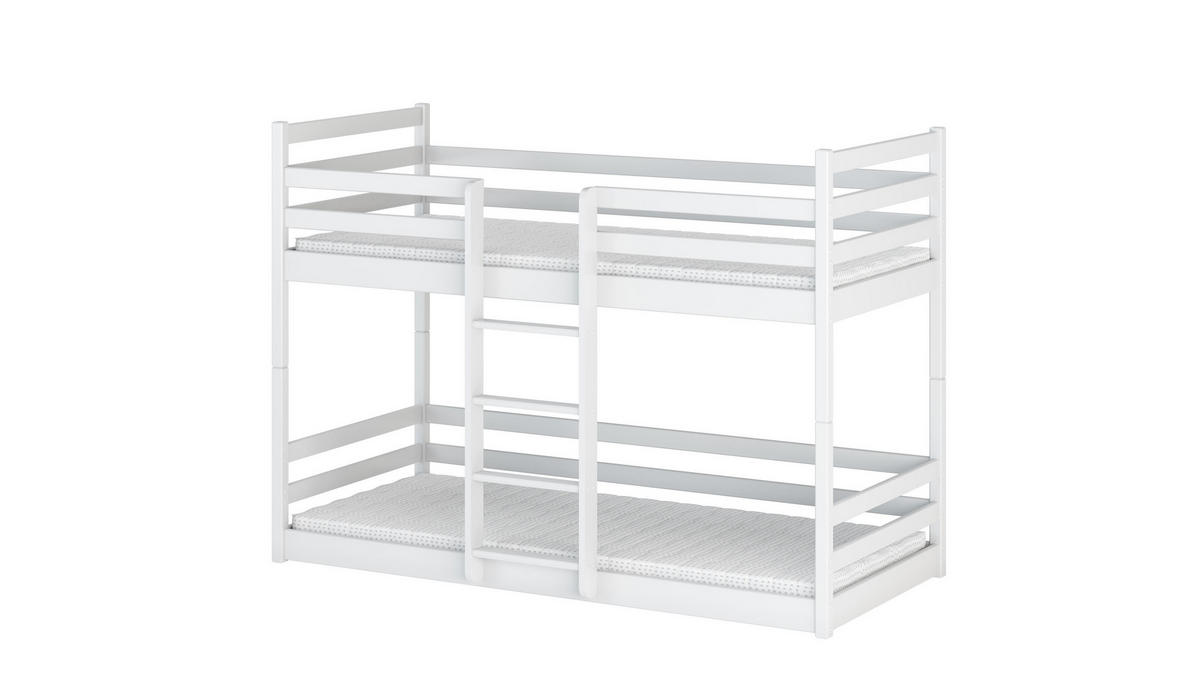 ETAGENBETT WEIß - Weiß, Holz (90/200cm) - FURNLUX