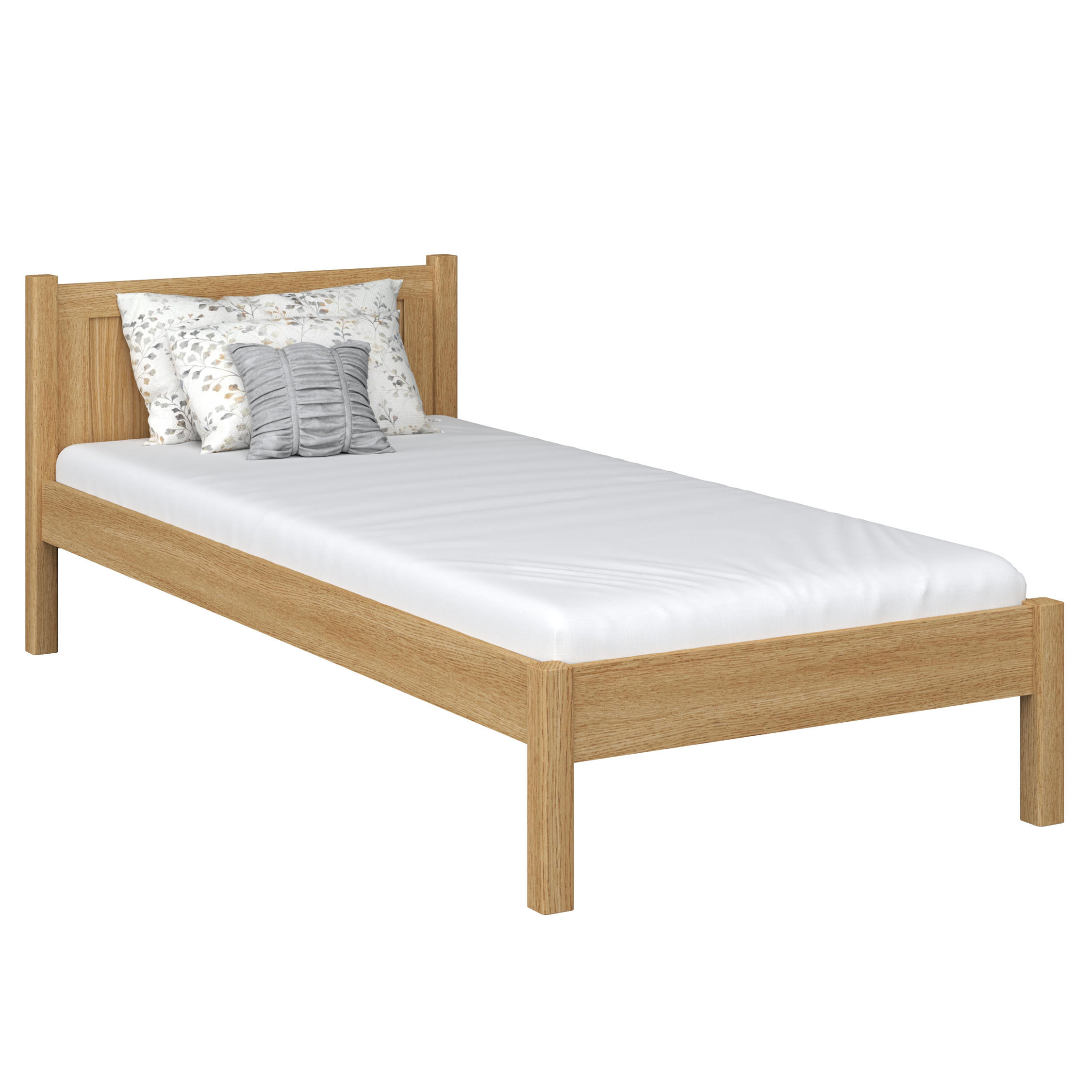 BETT N02 Eiche Natur 120/180 - Eiche Artisan, Naturmaterialien/Holz (120/180cm) - N-Wood
