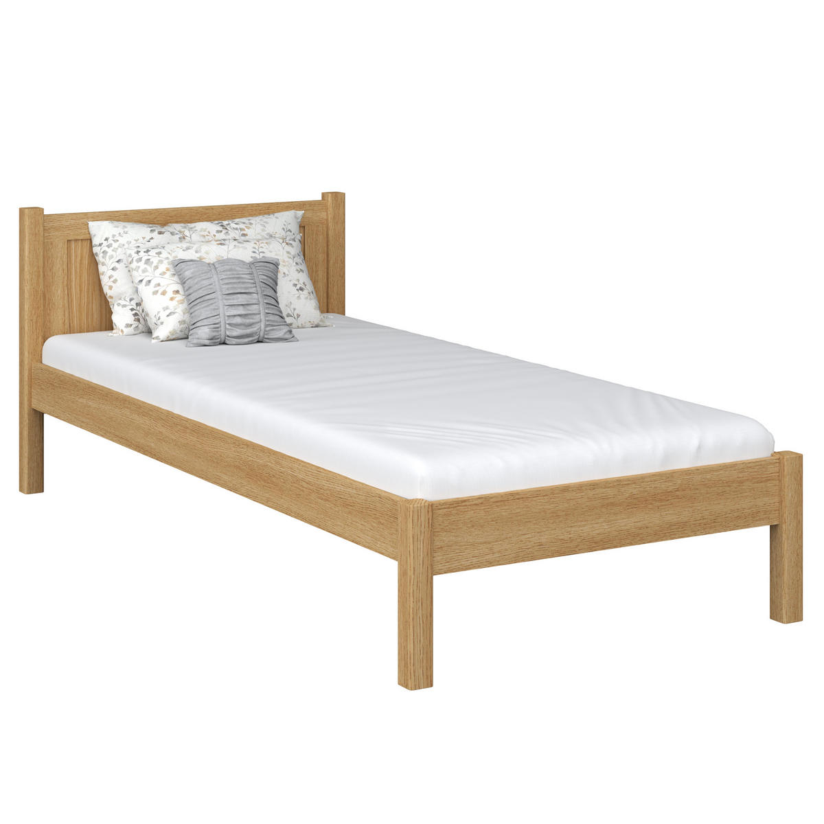 BETT N02 Eiche Natur 80/190 - Eiche Artisan, Naturmaterialien/Holz (80/190cm) - N-Wood