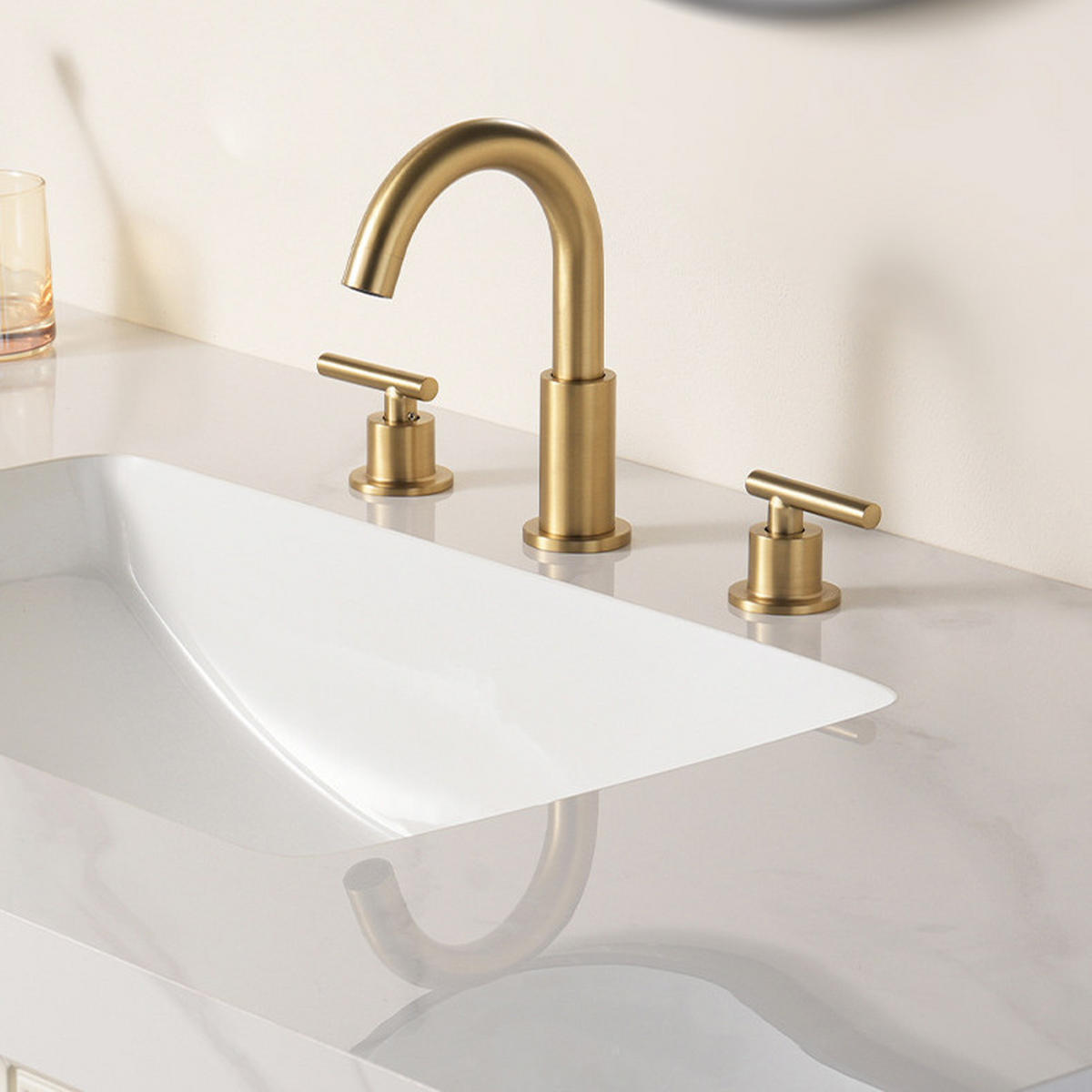 ARMATUR für Warm- und Kaltwasser – Gold – G1/2 - Platinfarben, Metall (35/8.5/28cm)