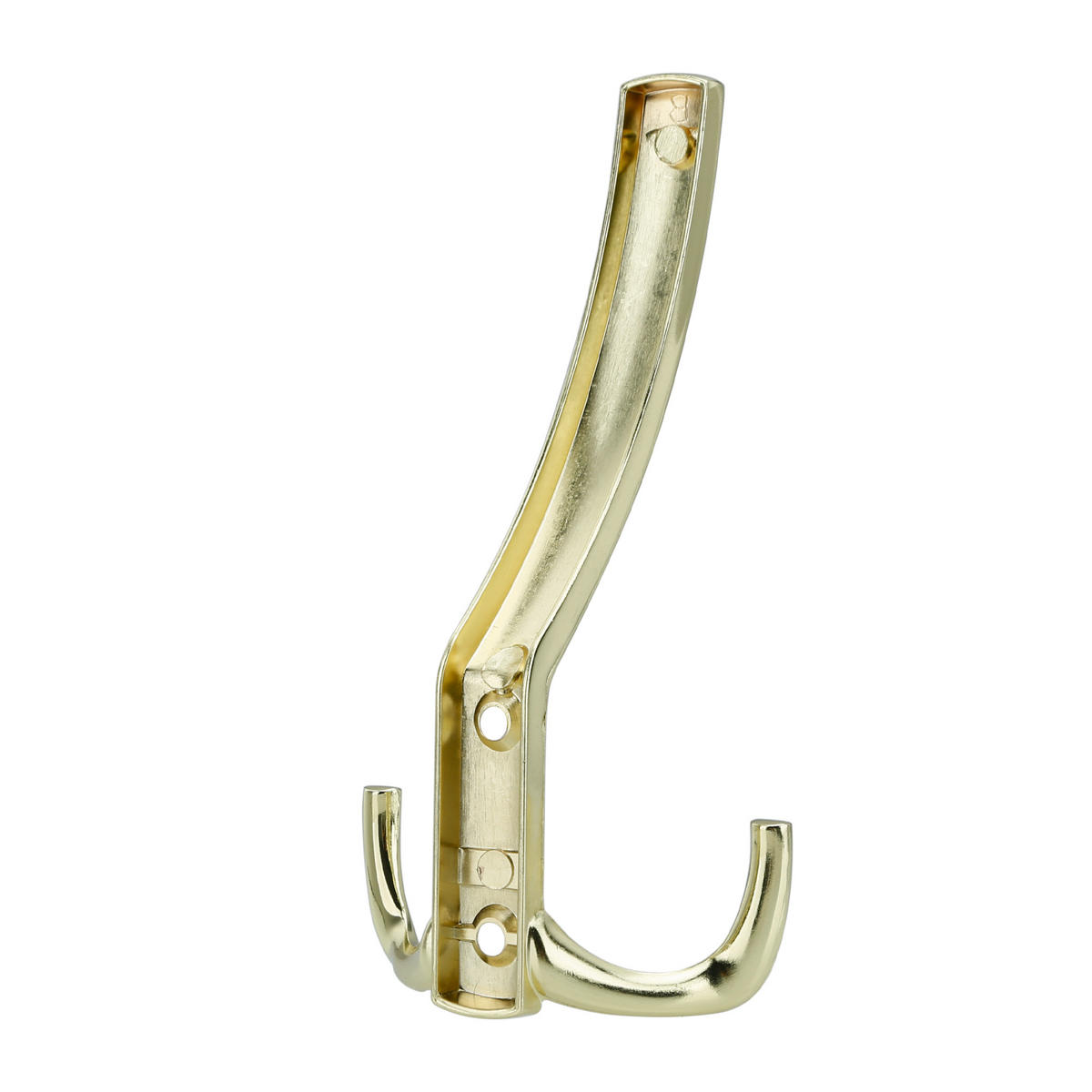 DOPPEL GARDEROBENHAKEN 7.58 / 1.69 / 14.28 cm - Goldfarben, Metall (1.69/14/7.58cm) - Intirilife