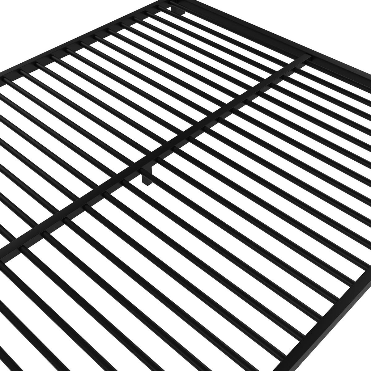 ETAGENBETT 90x200/140x200 cm in Schwarz – Metall, mit Treppe und Geländer - Schwarz, Metall (90/200cm) - Modenvie