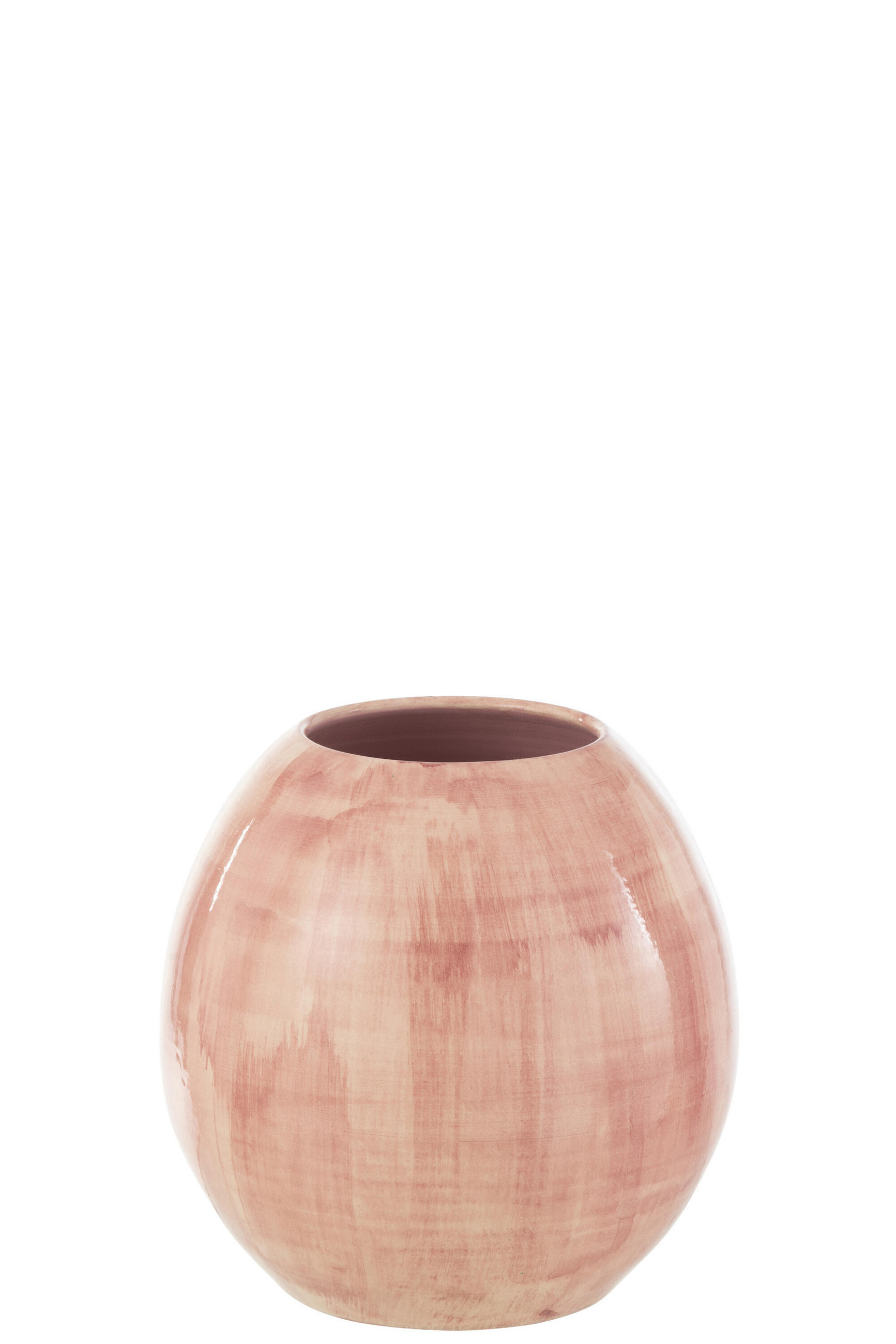 BLUMENTOPF HANDGEMALT - Töpferei - Rosa - L - Ø 28 cm - Pink, Keramik (28/27cm) - J-Line