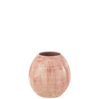 BLUMENTOPF HANDGEMALT - Töpferei - Rosa - L - Ø 28 cm - Pink, Keramik (28/27cm) - J-Line