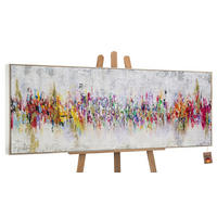 GEMÄLDE Abstraktion II Schattenfugenrahmen beige 180x60 cm - Beige, Holz (180/60cm) - YS-art gallery