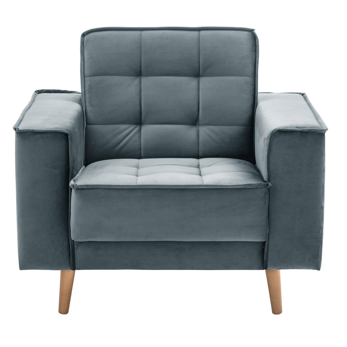 POLSTERSESSEL Kavindra Samtvelours azur - Aubergine, Kunststoff (78/84/100cm) - 58aufmkessel