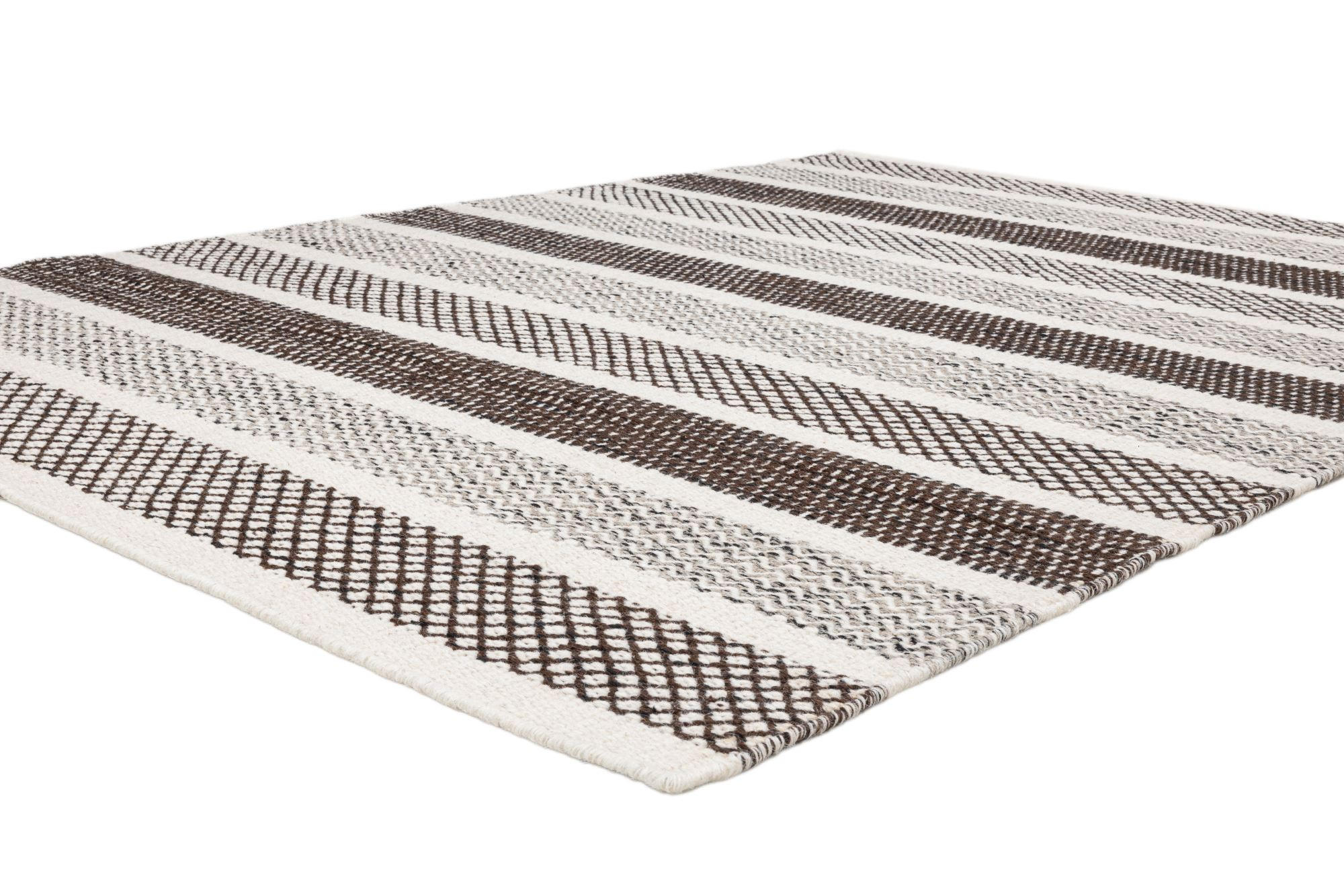 Thumbnail - Rug and Roll Handwebteppich, Grau, Textil, Ethno, Rechteckig, 80x150 cm, für Fußbodenheizung geeignet, Teppiche & Böden,...