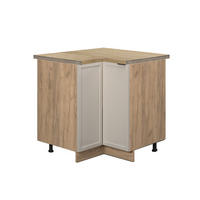 ECKUNTERSCHRANK Fame-Line GrauBeige 80.5 cm, AP Eiche - Honigeiche/Eiche Wotan, Holzwerkstoff (80.5/82/60cm) - Vicco