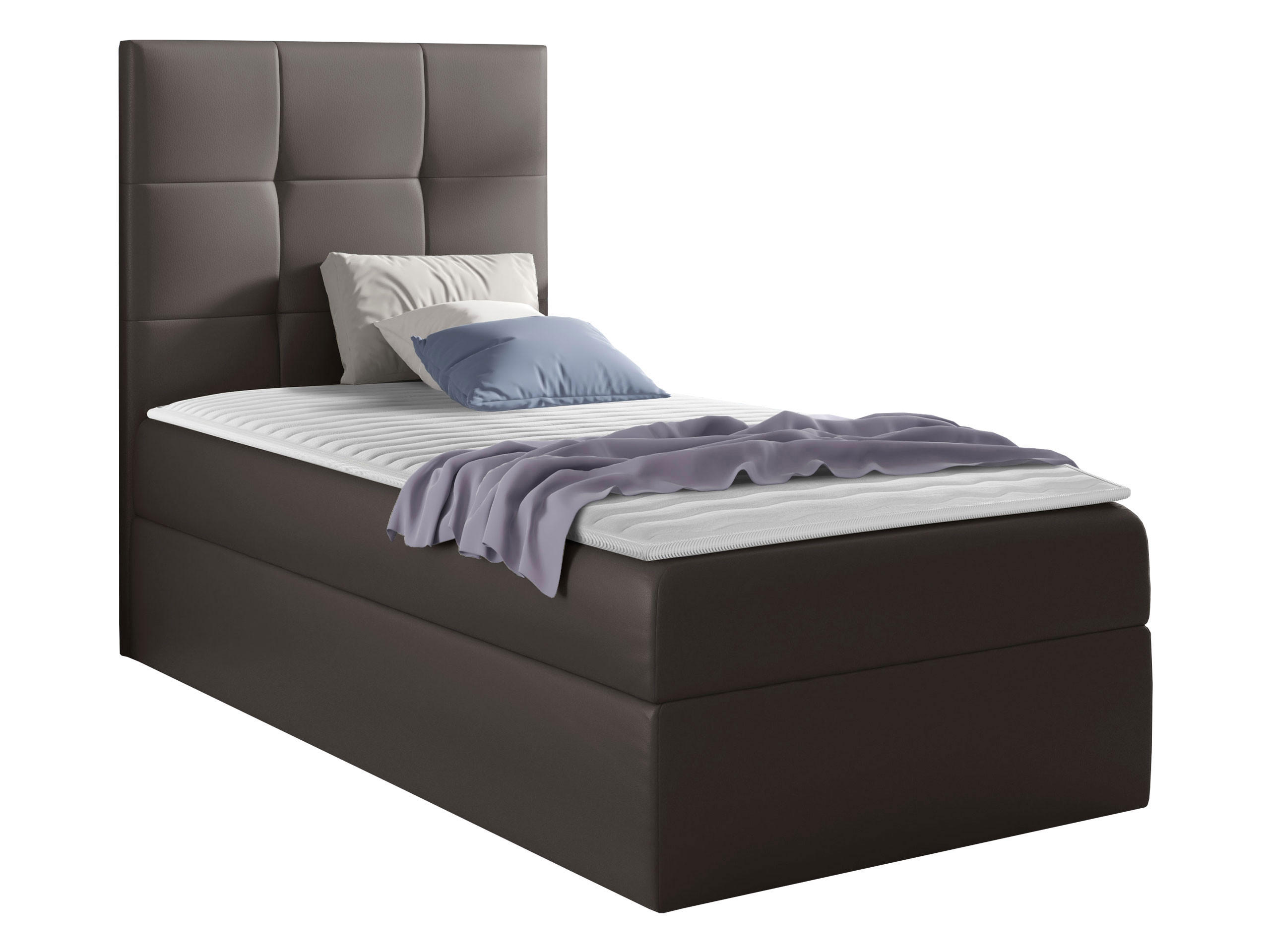 BOXBETT Mini 2, Seite zum Öffnen des Bettkastens: Links - Graphitfarben, Holz (100/200cm) - MIRJAN24