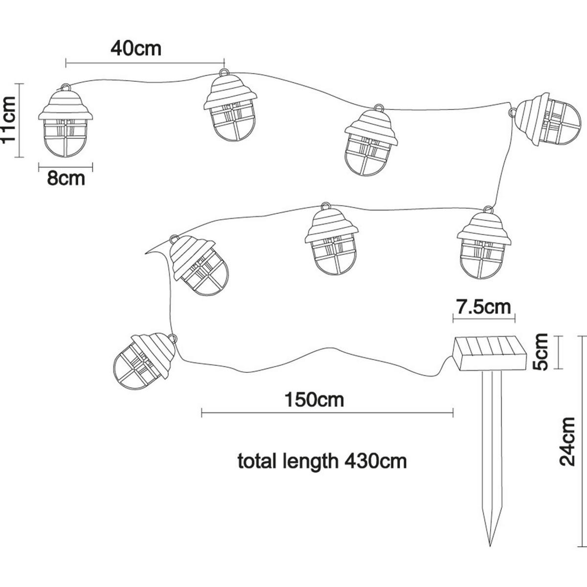 LED AUSSENLEUCHTE Rostoptik Braun - Braun, Metall (430/8/11cm) - Globo Lighting