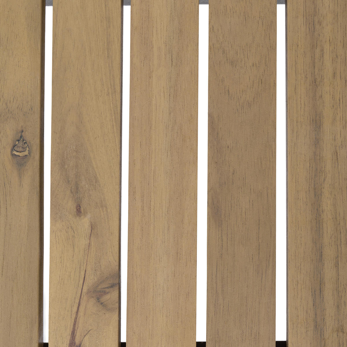 GARTENTISCH 120/120 cm Akazienholz Hellbraun Lascari - Hellbraun, Holz (120/120/74cm) - Beliani