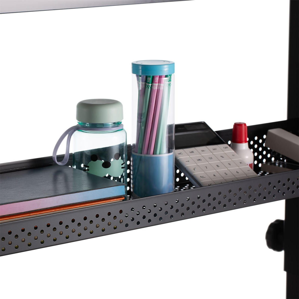 KINDERSCHREIBTISCH SARI - Dunkelbraun/Schwarz, Holzwerkstoff/Metall (111/93/60cm) - CARO-Möbel