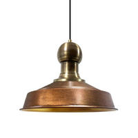 PENDELLEUCHTE Hängelampe Asletl 41/35 cm - Goldfarben/Kupferfarben, Metall (35/41/35cm) - Bamyum