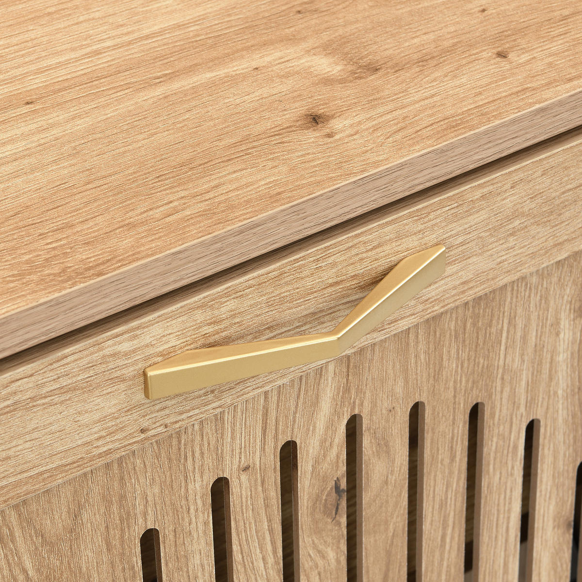 SCHUHKIPPER 109 cm in Holz-Optik - Buchefarben, Holzwerkstoff (108/100/24cm) - Urban Meuble