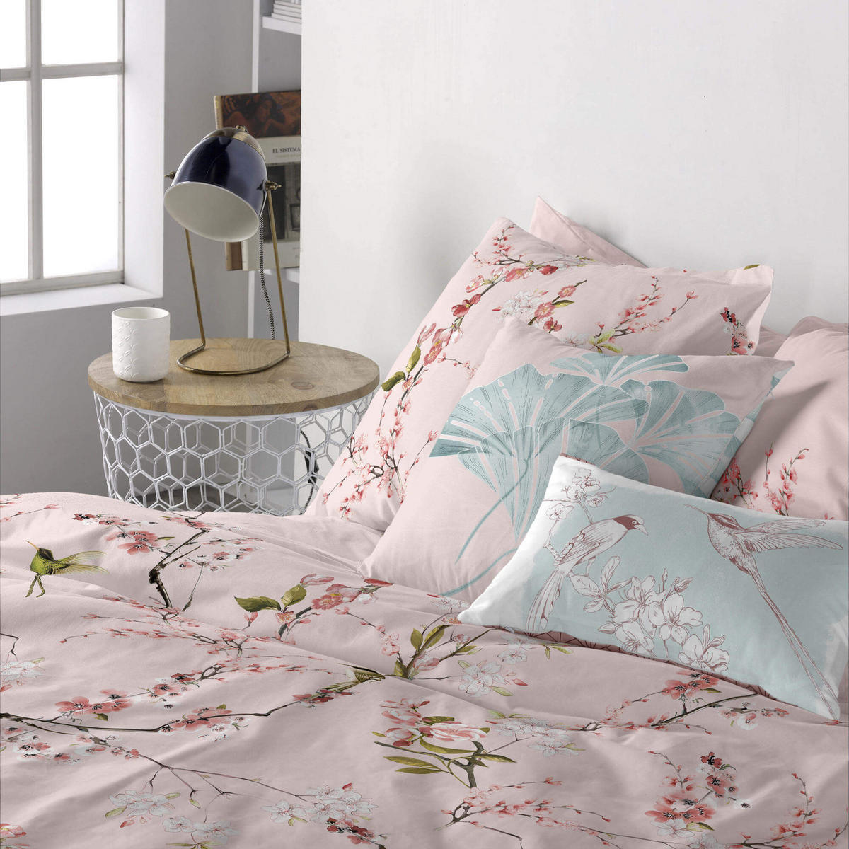 KISSENBEZUG chinoiserie rose 50x50 + 50x30 cm mehrfarbig - Multicolor, Textil (50/50cm) - Happy Friday