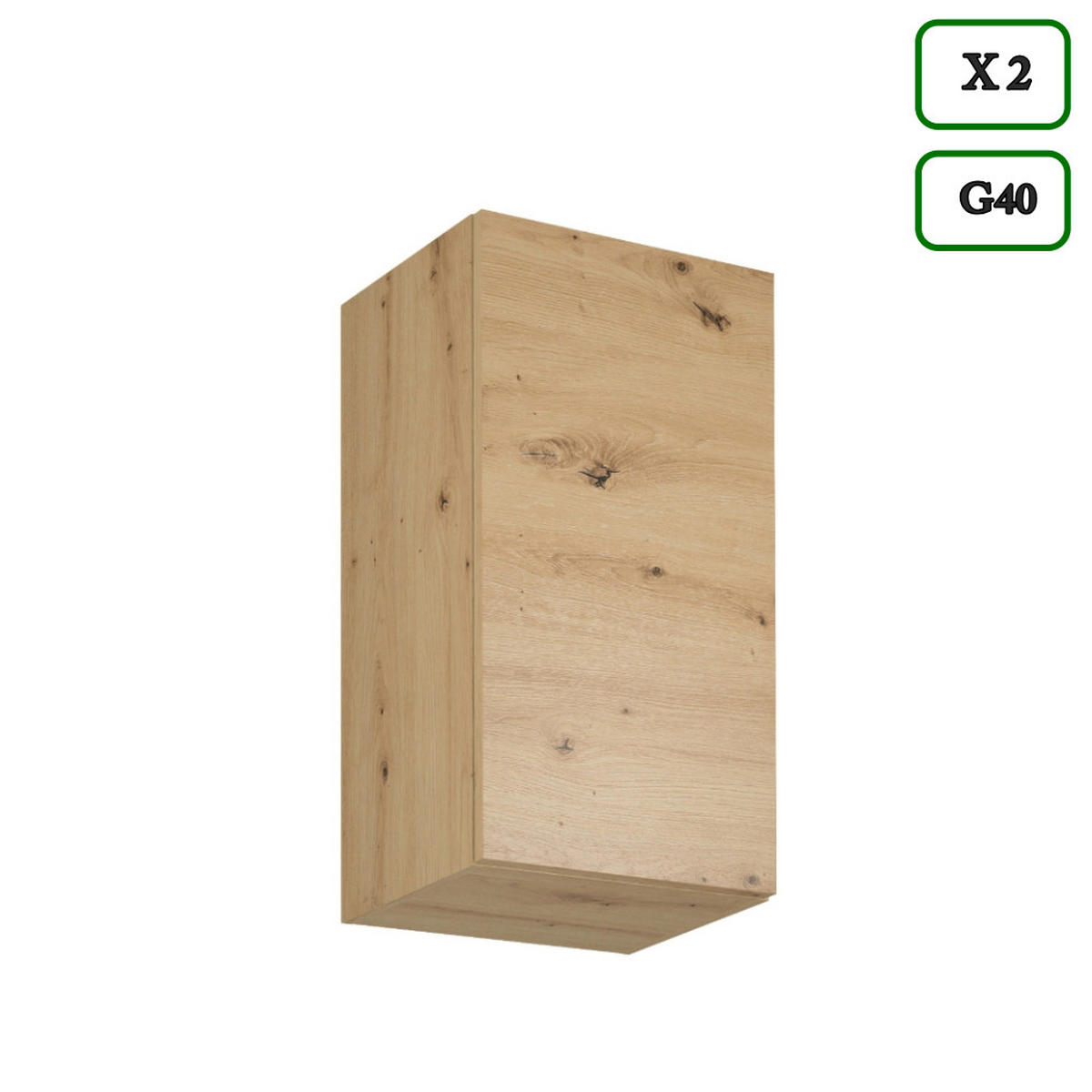 KÜCHENLEERBLOCK 280 cm - Langen K98-M280 - in Grau/Artisan Eiche - Eiche Artisan/Grau, Holz (280/212/60cm)