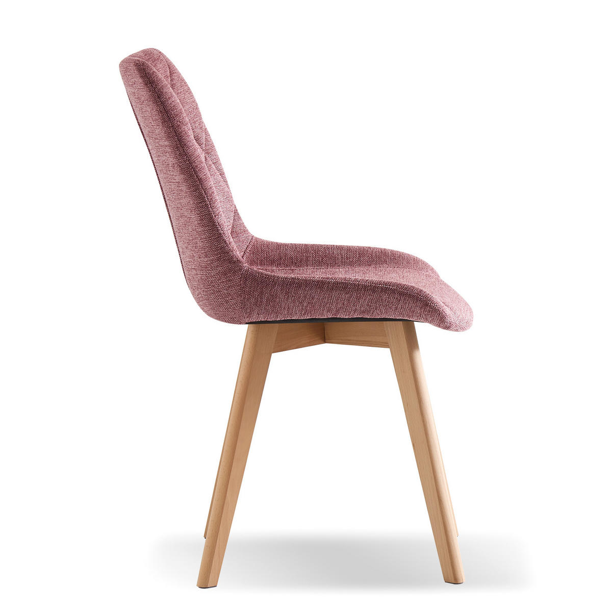 STUHL TANIA Rosa 2 Stück - Rosa, Textil (52/88/60cm) - B&D Home