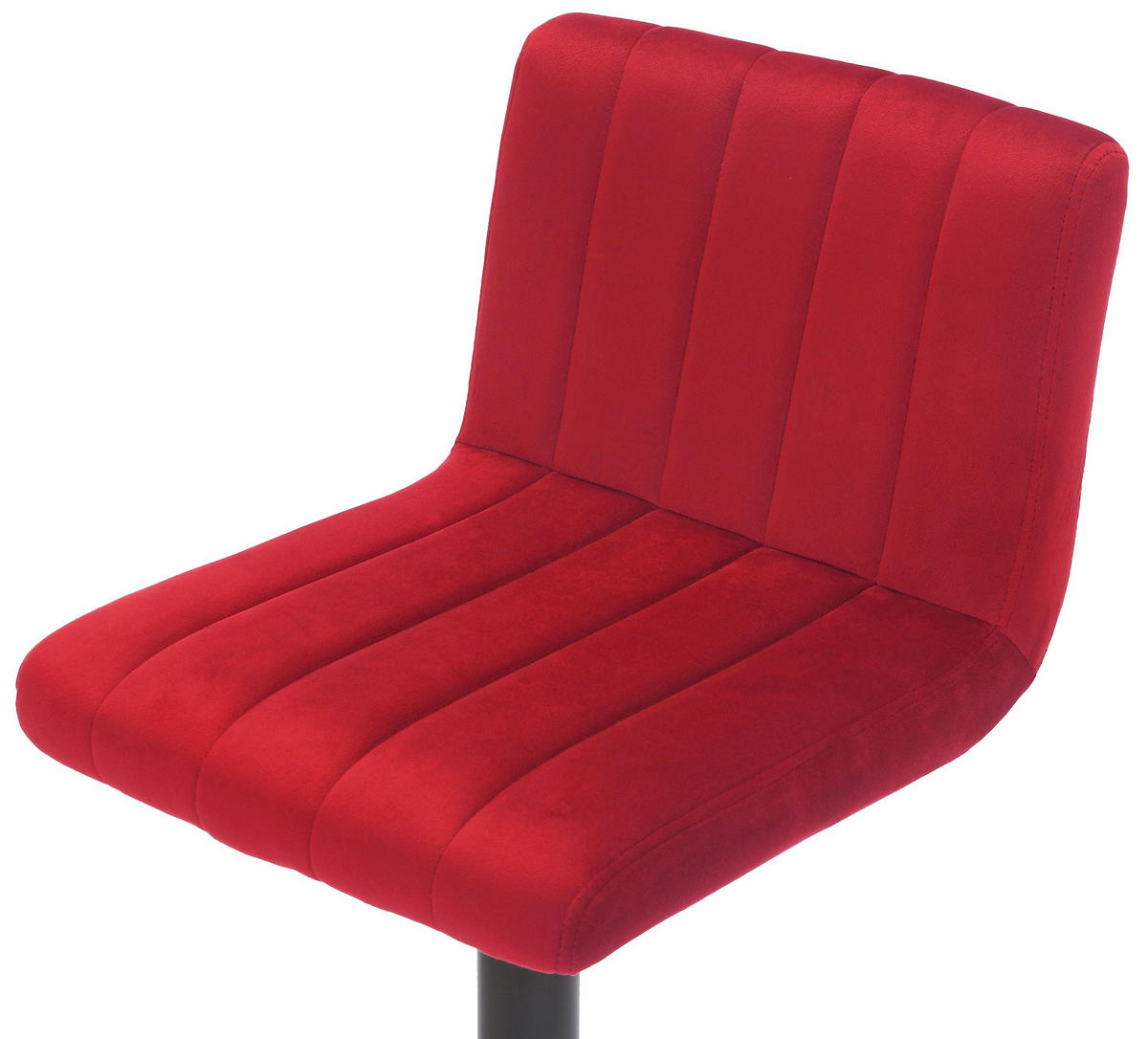 BARHOCKER 2er Set Samt rot - Rot, Textil/Metall (41/87/49cm) - CLP