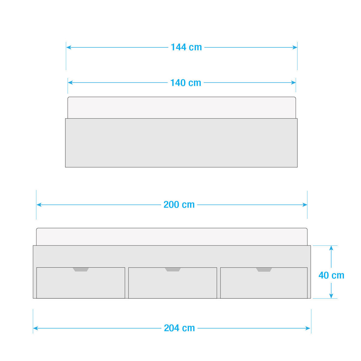 MASSIVHOLZBETT - Massivholz - Braun - Eichefarben, Holz (140/200cm) - home24