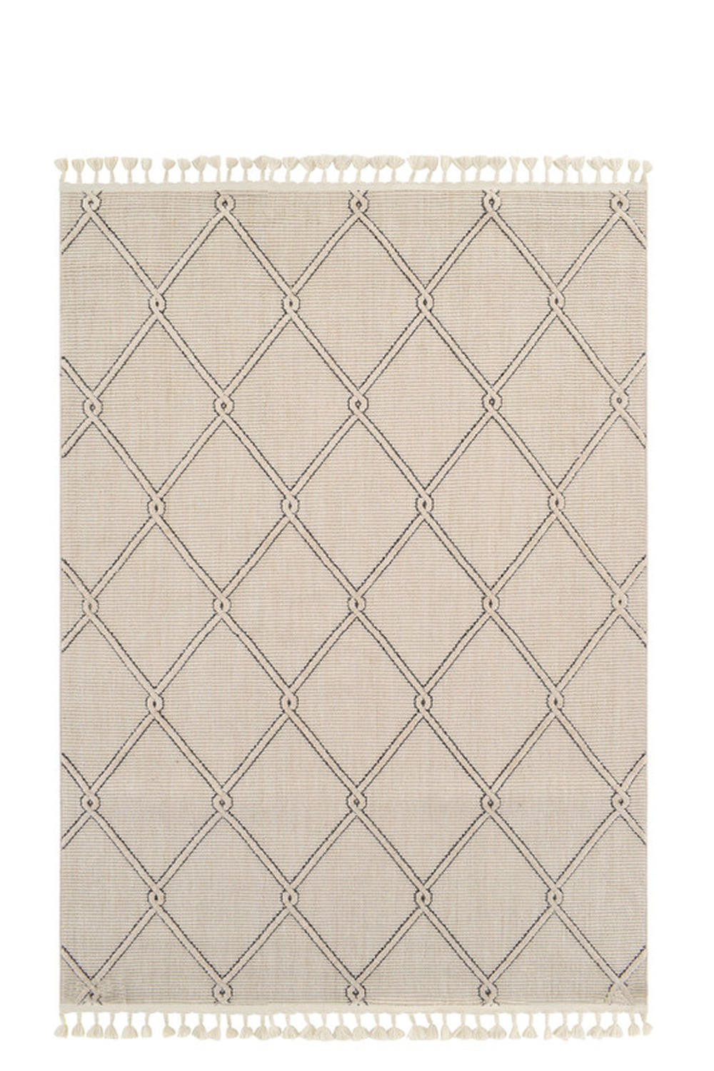 FLACHGEWEBE-TEPPICH Capo Creme/Anthrazit 150x220 cm - Multicolor, Textil (150/220cm) - Vercai Rugs