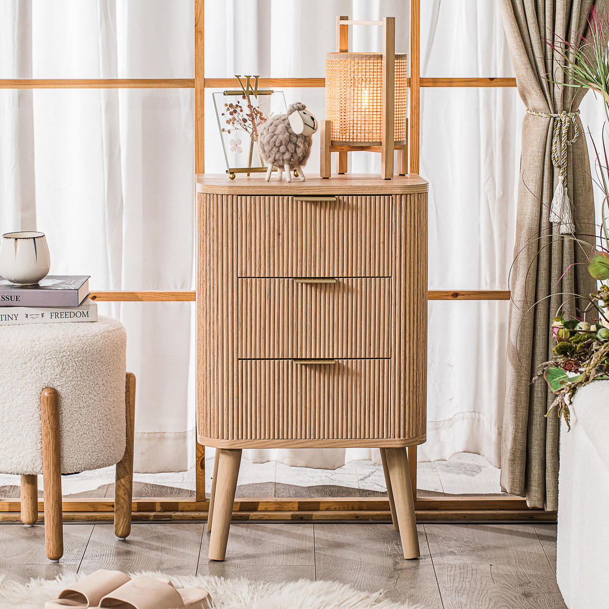 NACHTTISCH Rechteckig Braun 40 x 30 x 66 cm - Braun, Holz (40/66/30cm) - Nordlys