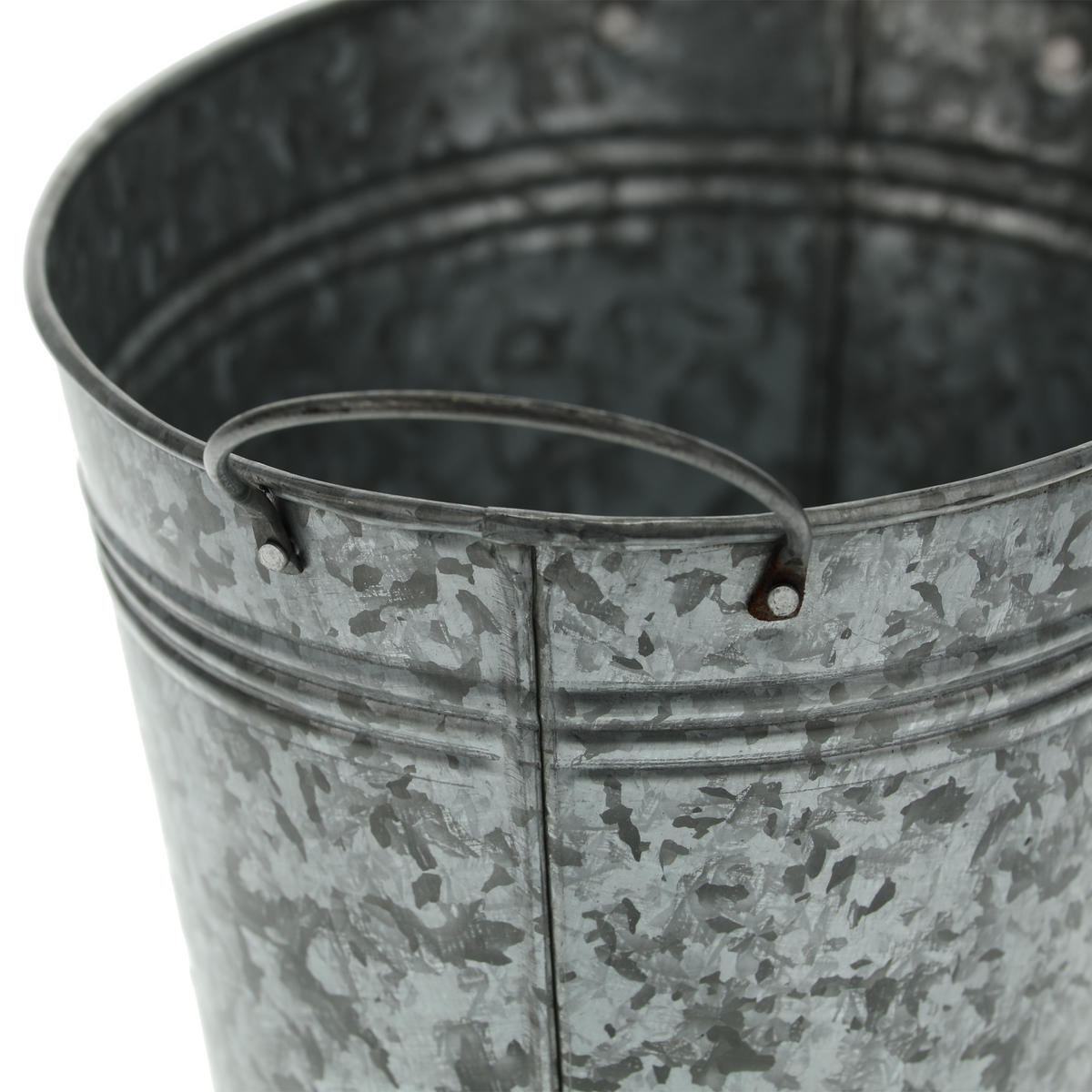 ZINKWANNE - Silberfarben, Metall (29/15.5/17.5cm) - Relaxdays