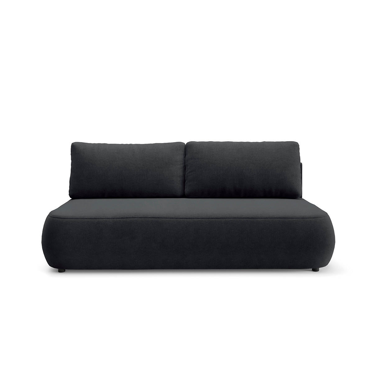 SOFA Antonio 3 Sitzplätze Schwarz - Schwarz, Holz (210/82/106cm) - Petits-meubles
