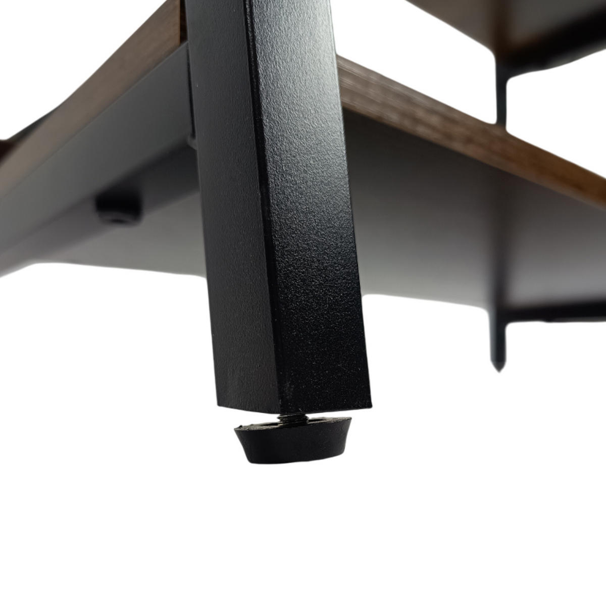 STANDREGAL Holzoptik Metall Dunkelbraun Schwarz 3 Ebenen 61x35x84 cm - Dunkelbraun/Schwarz, Holzwerkstoff/Metall (61/84/35cm) - Begryf