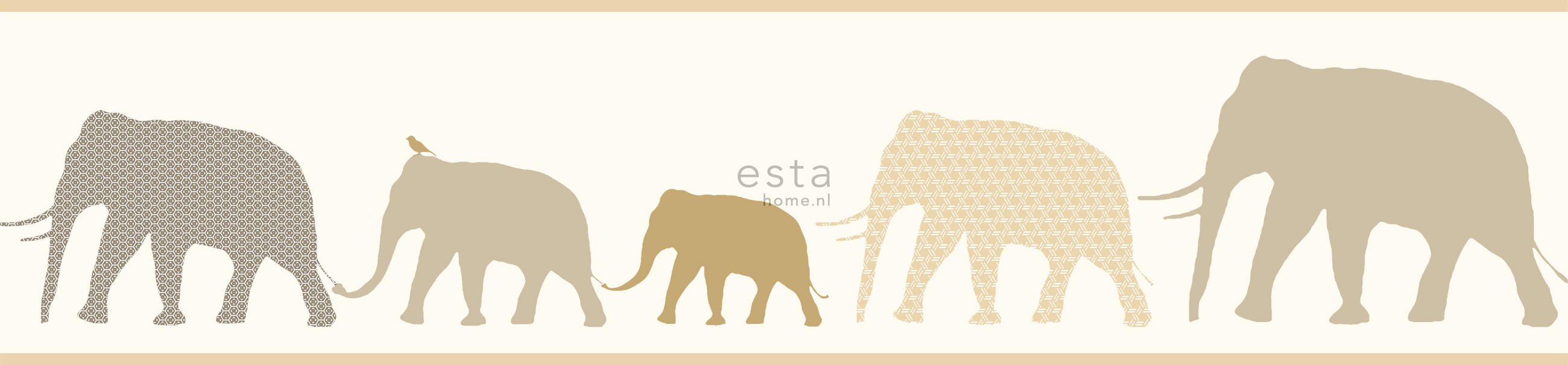 ESTAhome Xxl-Tapetenbordüre Beige 430x0.1 cm