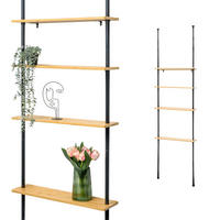 TELESKOP-ECKREGAL, schwarz, Metall - Schwarz/Braun, Metall (70/290/18cm) - bremermann