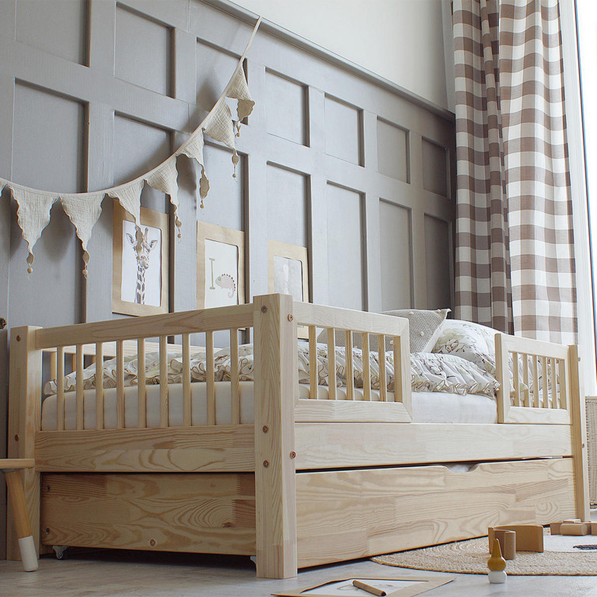 POSTEL 90/190 Adèle Přírodní dřevo - hnědá, dřevo (90/190cm) - Petits-meubles