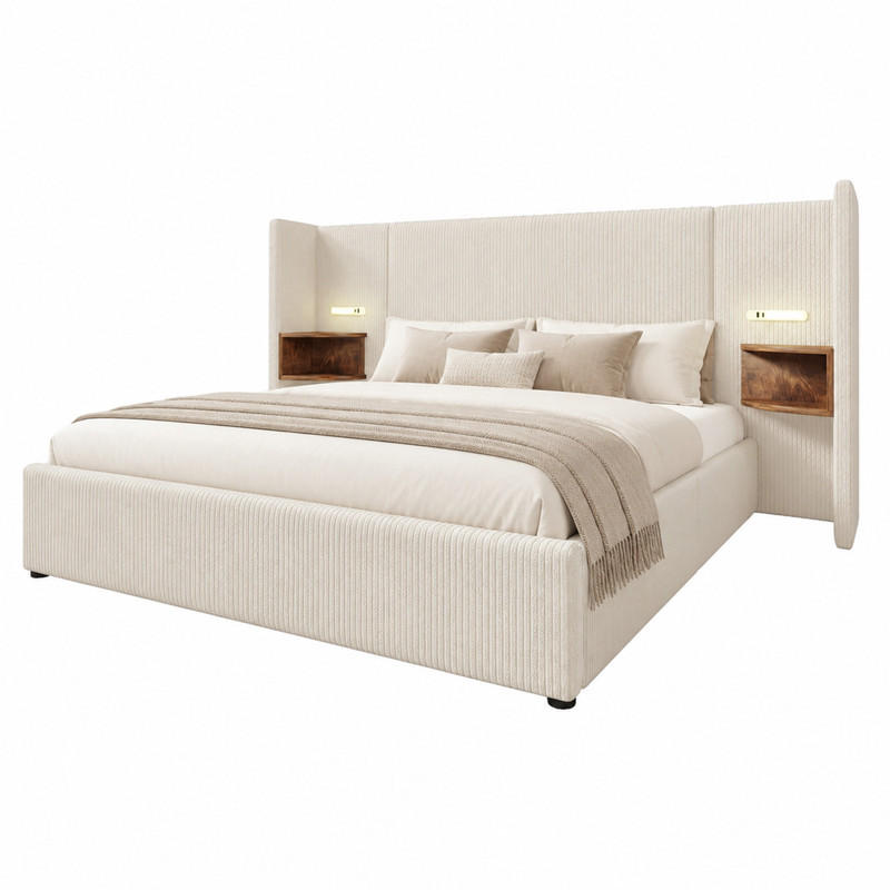 Beauniv Bett Beige 160x200 cm