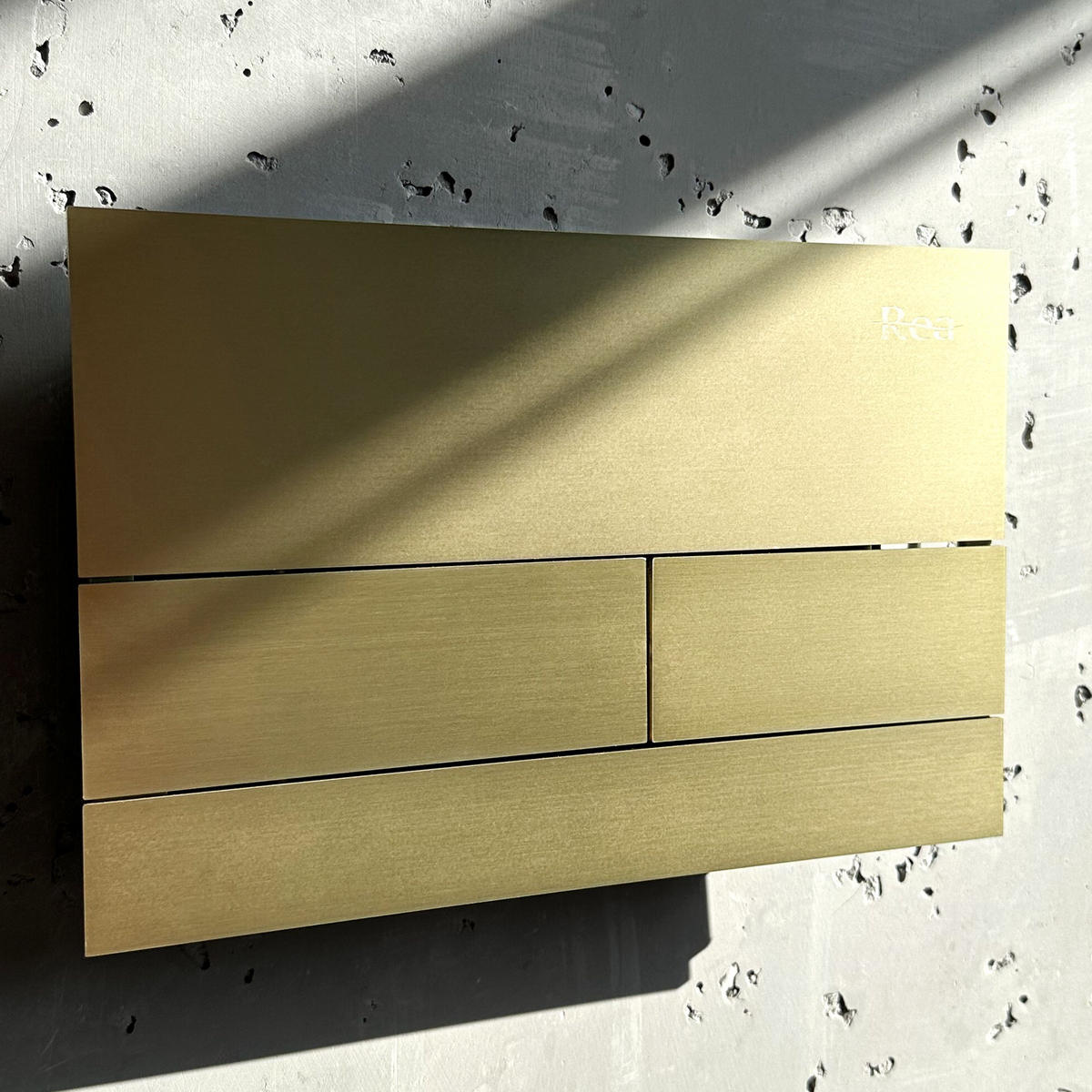 VORWANDELEMENT Für Wc K011a-q Rea T Brush Gold - Goldfarben, Metall (52.5/103.5/103.5cm) - REA