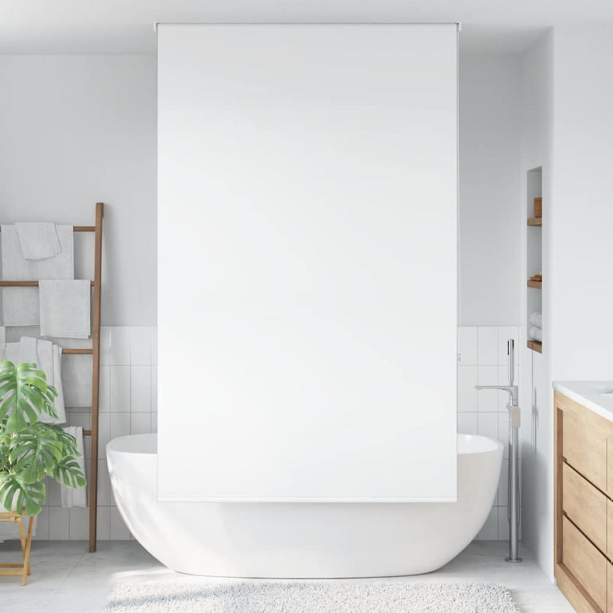 DUSCHVORHANG für Dusche Stoff Breite 116 cm - Weiß, Kunststoff (116/240cm) - MCBOSON