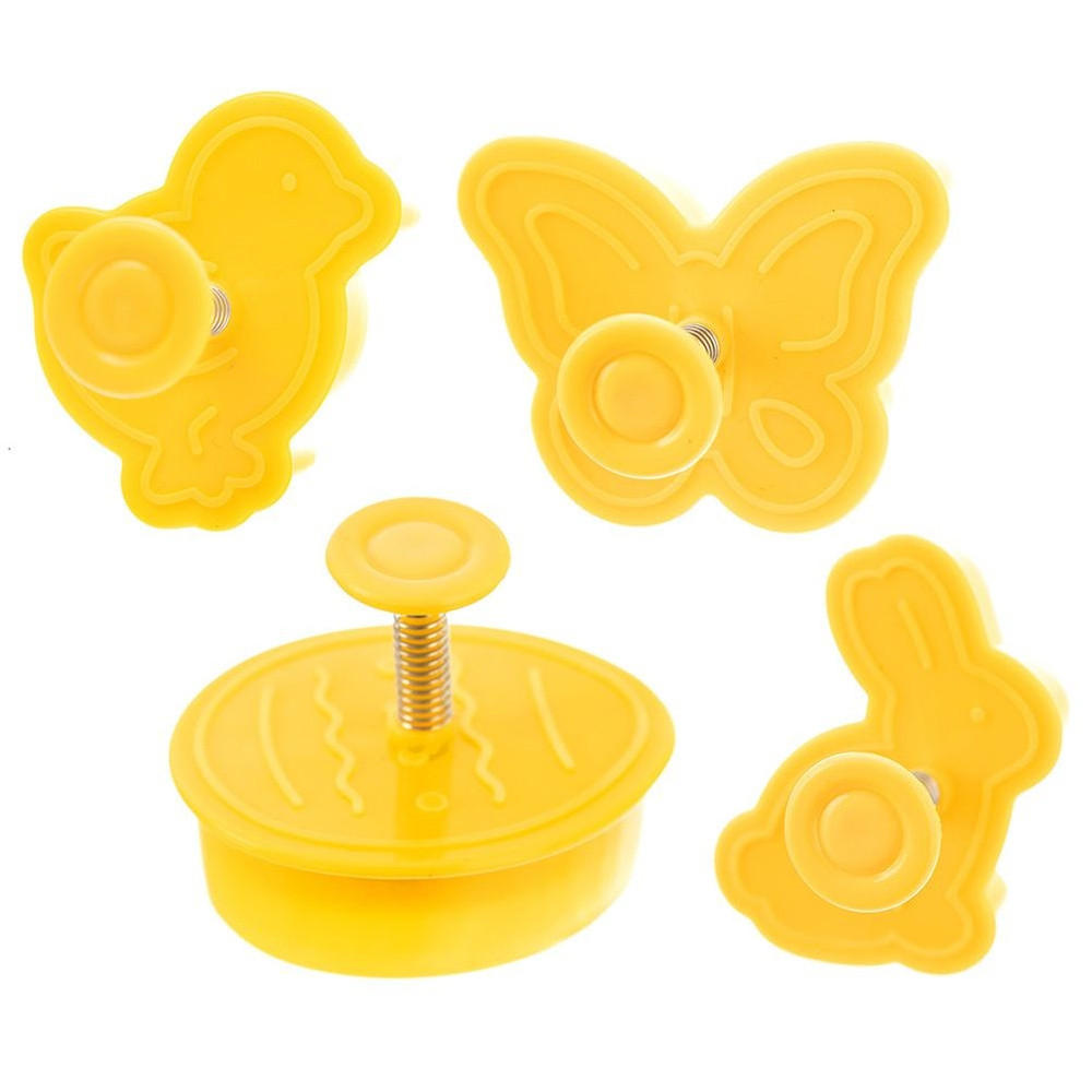 AUSSTECHFORM-SET Ostern Stempel 4-teilig Yellow - Gelb, Kunststoff (4/4/5cm) - Orion 