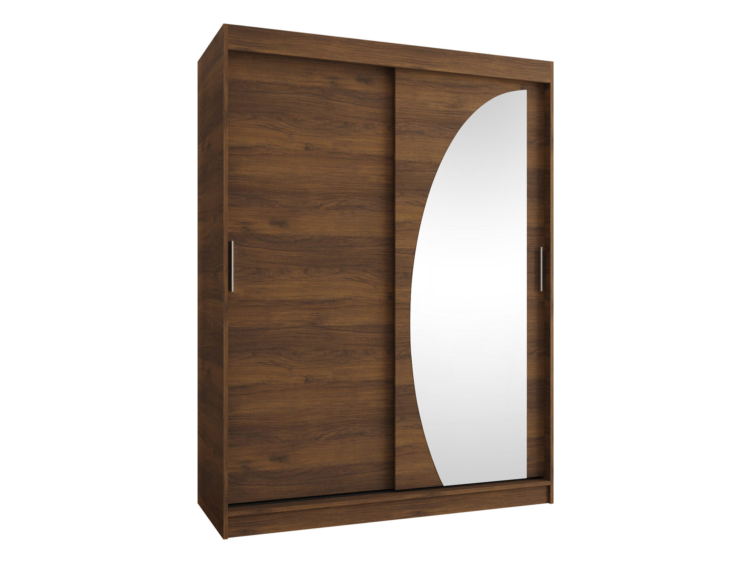 SCHWEBETÜRENSCHRANK Wika 150 cm mit Schubladen - Silberfarben/Nussbaumfarben, Holzwerkstoff/Kunststoff (150/200/62cm) - MIRJAN24
