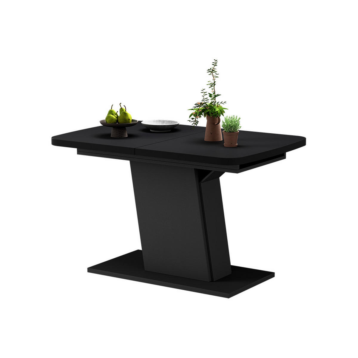 ROZKLÁDACÍ JÍDELNÍ STŮL Fenaro Černá - černá, kompozitní dřevo (80/120/77.3cm) - Vicco