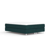 BOXSPRINGBETT Sub Grün 160/200 cm mit Latex-Topper - Silberfarben/Grün, Holz/Holzwerkstoff (160/200cm) - Maison de Reve