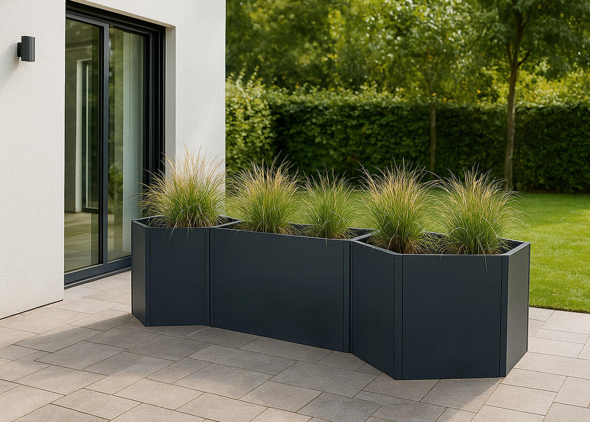 HOCHBEET Anthrazit - Anthrazit, Metall (286/77/88cm) - MCW