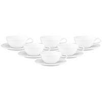 TEETASSEN MIT UNTERTASSEN Nori Home weiß 280 ml 6er Set - Weiß, Keramik (0.28L) - Seltmann Weiden