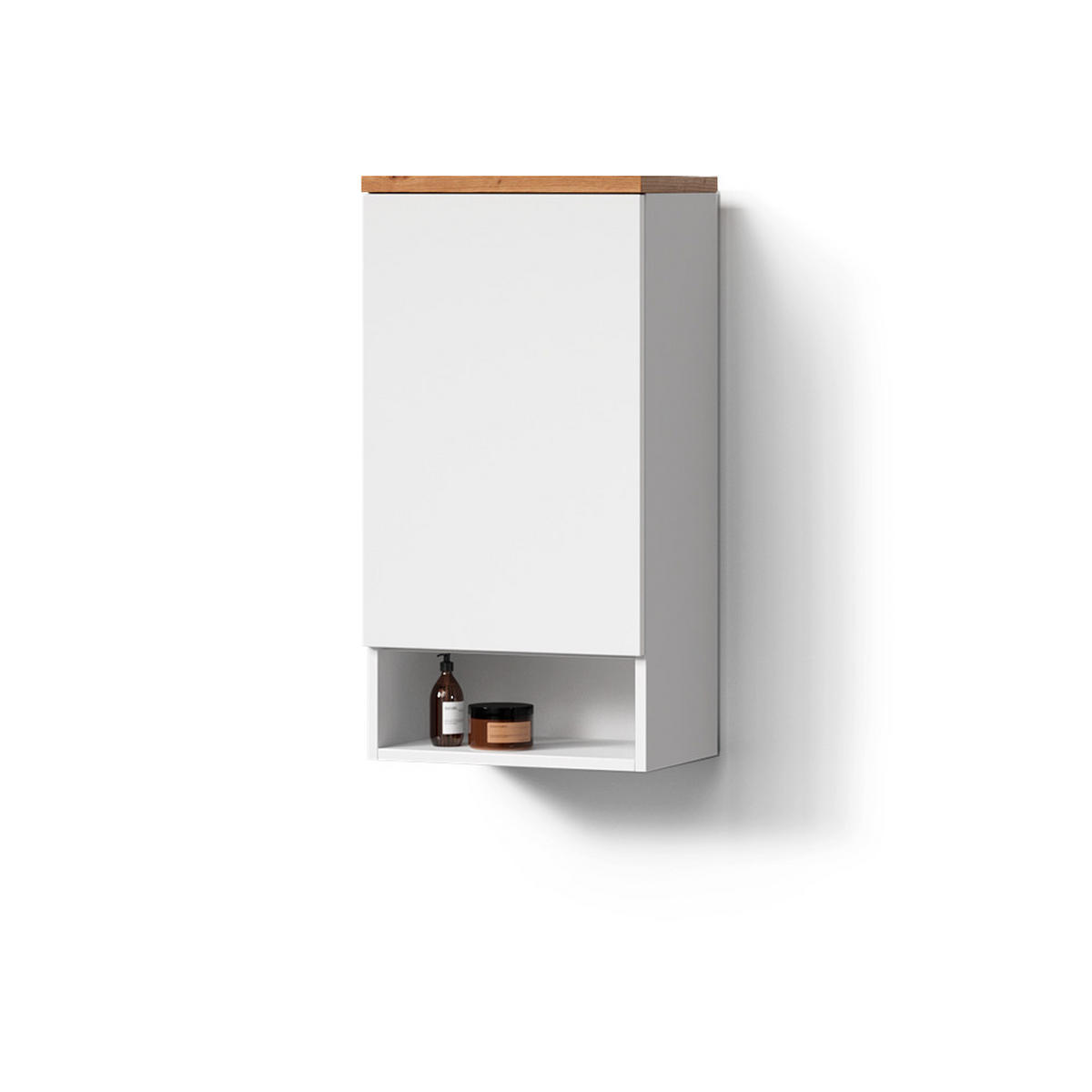 BADSCHRANK Tanaro Weiß 40 x 77.5 cm mit 4 Fächer - Weiß, Holzwerkstoff (40/77.5/27cm) - Livinity®